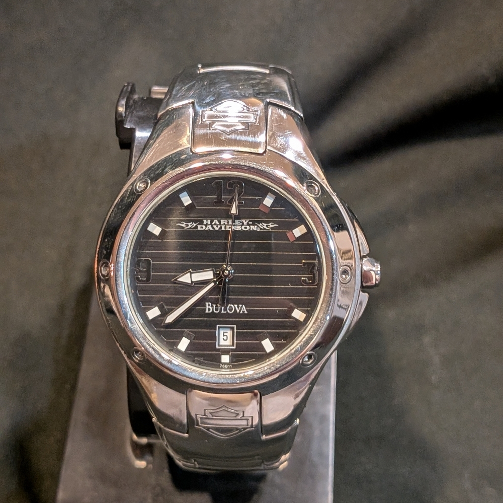 Harley-Davidson Bulova Black and Silver Smartwatch
